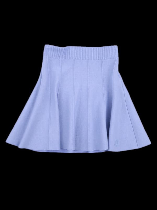 로고 니트 스커트