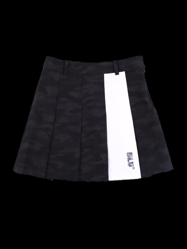 로고 패턴 투칼라 스커트