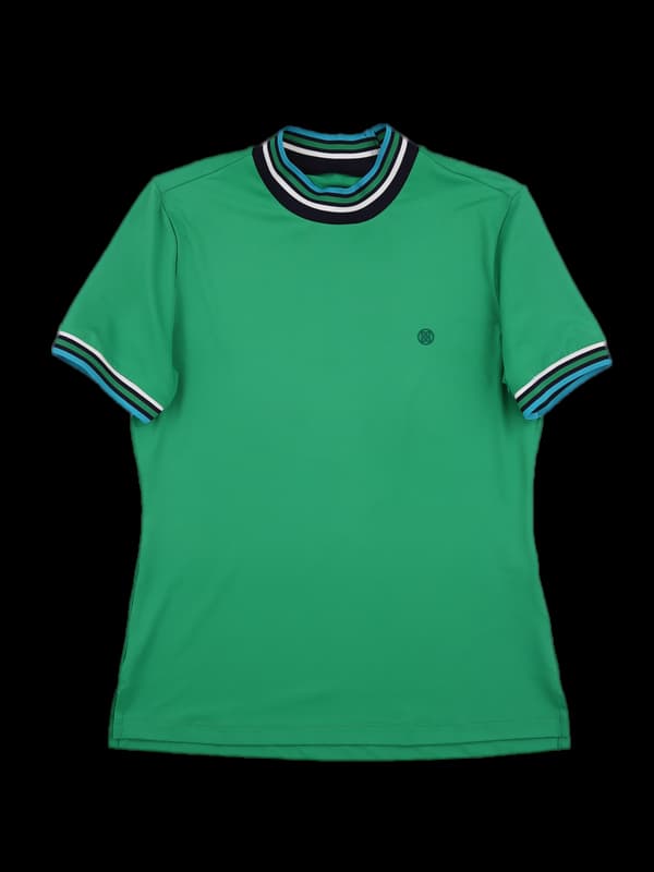 라운드넥 배색 반팔티