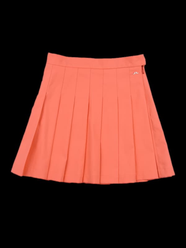 로고 주름 스커트