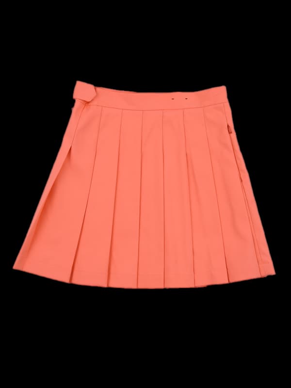 로고 주름 스커트