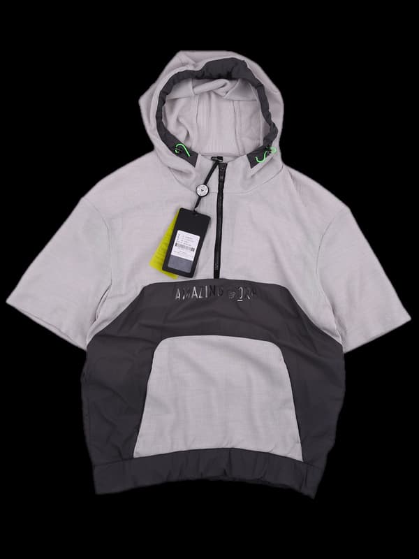 [남성][새상품] 하프집업 후드 반팔