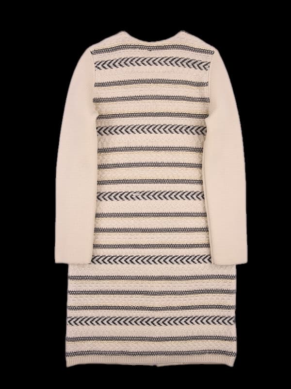 패턴 니트 자켓