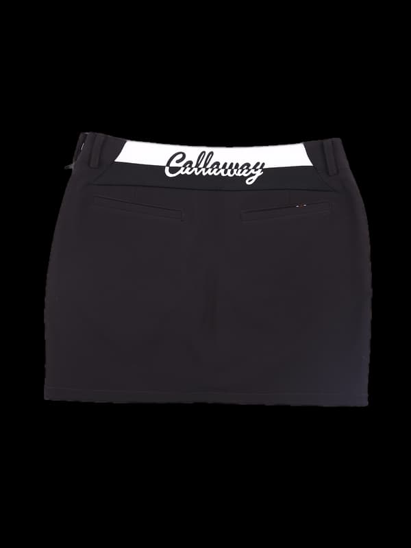 로고 언발 기모 스커트