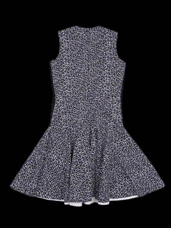 패턴 민소매 롱 원피스