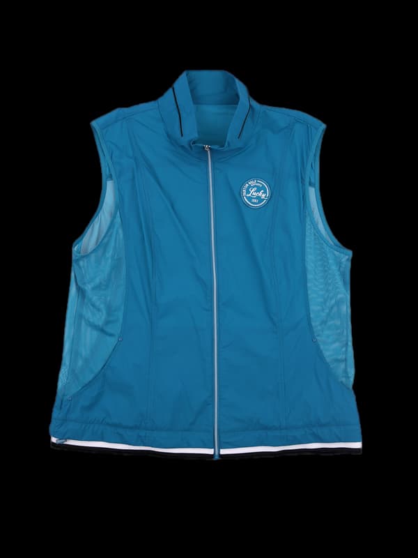 로고 나일론 베스트 집업 