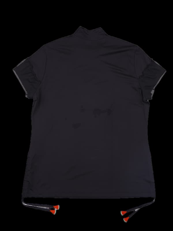 로고 레이스 하이넥반팔 