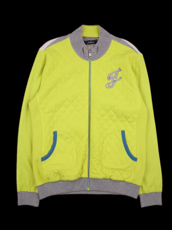 로고 니트 집업 