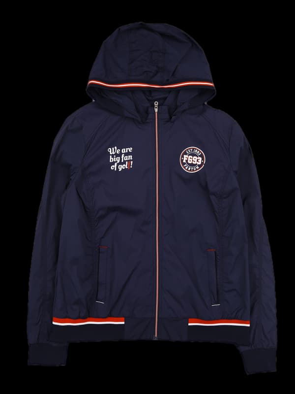 로고 나일론 후드집업 