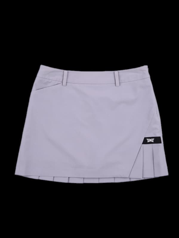 로고 사선 스커트 