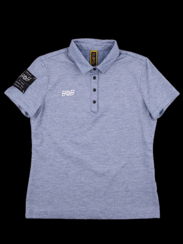 로고 슬림 카라 반팔