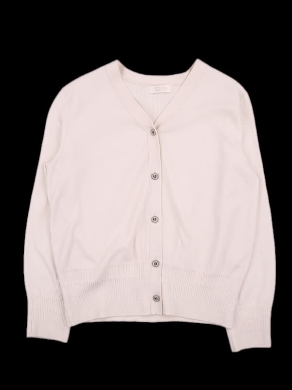 코튼 브이넥 긴팔가디건 