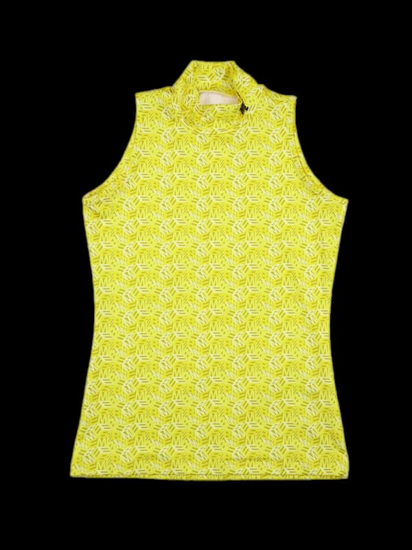 로고 패턴 민소매 