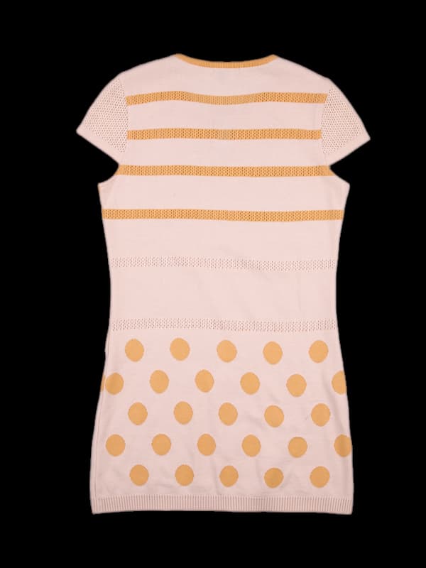 패턴 니트 원피스 