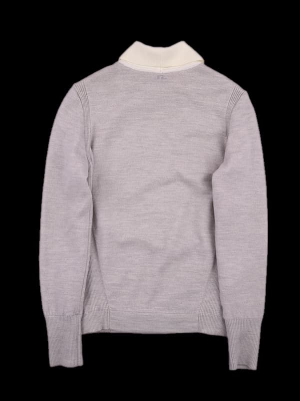 카라 로고 긴팔니트 