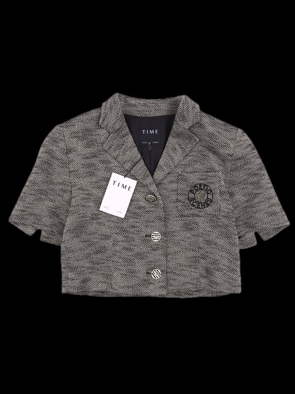 [새상품] 트위드 단추 반팔자켓 