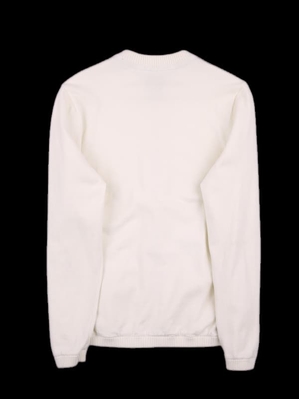 로고 다운 니트집업 