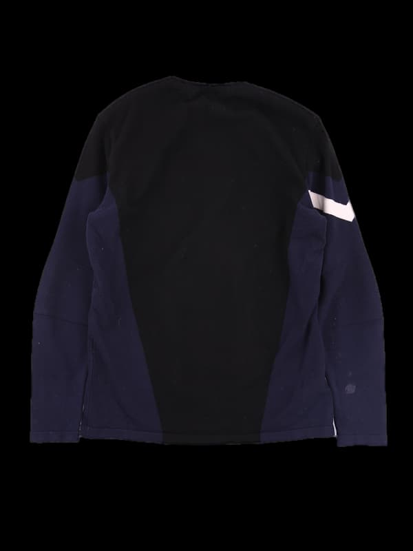 [남성] 로고 라운드 배색 긴팔니트