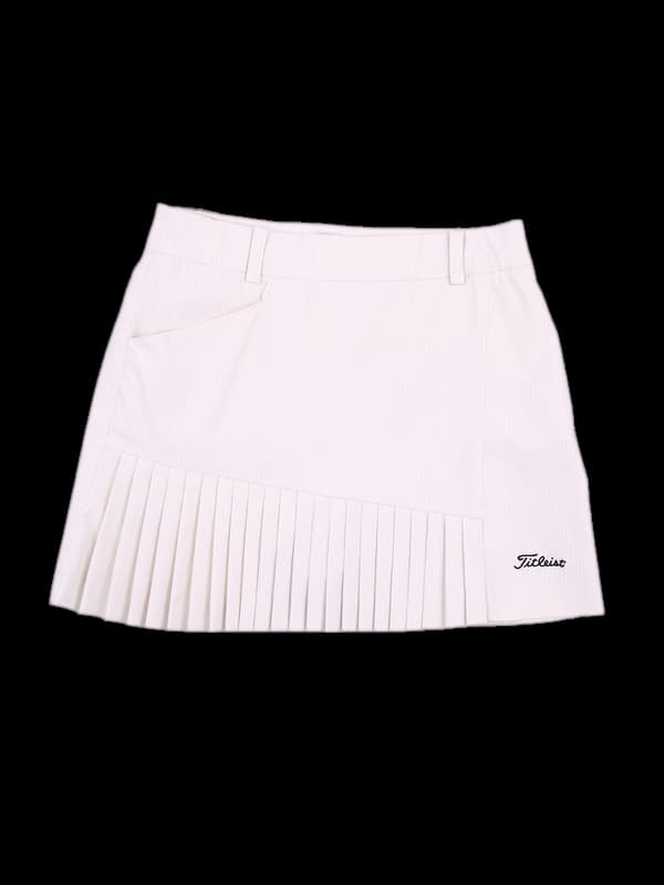 스트라이프 플리츠 스커트 