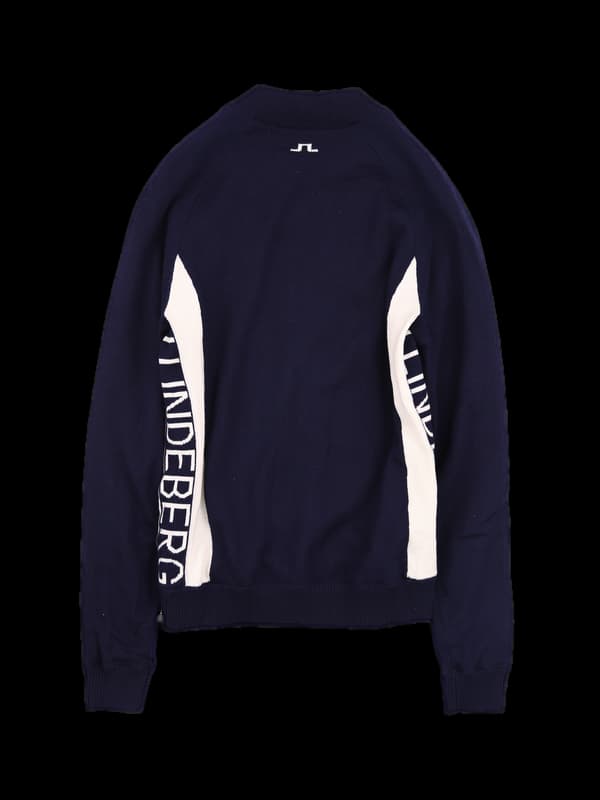 방풍 배색 니트집업 