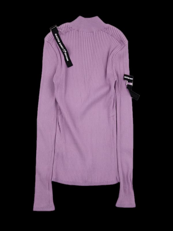 레이온 골지 긴팔 니트 