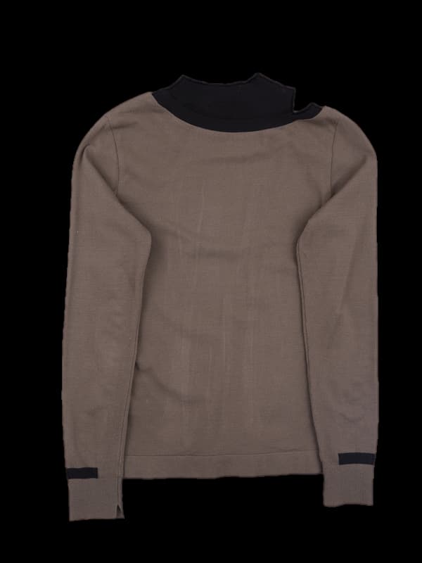 레이온 트임 긴팔 니트 