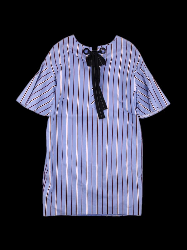 코튼 스트라이프 반팔원피스