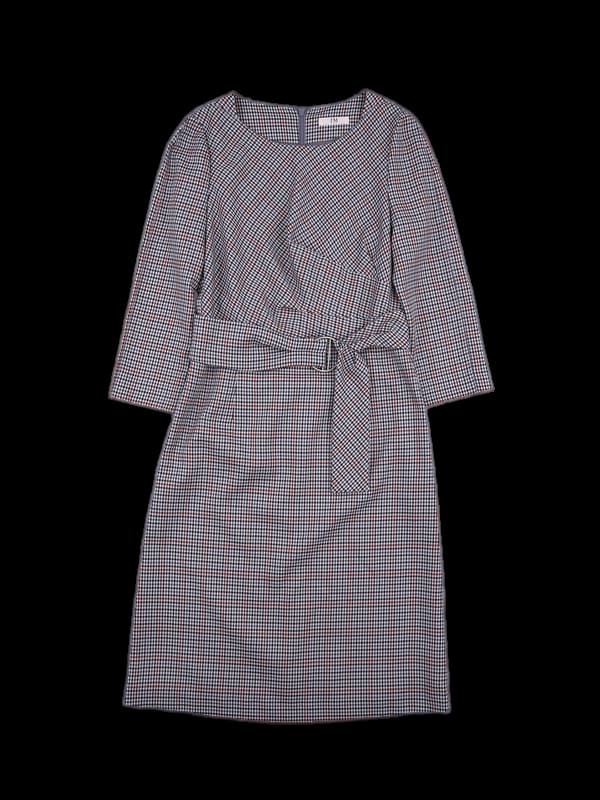 체크 패턴 원피스