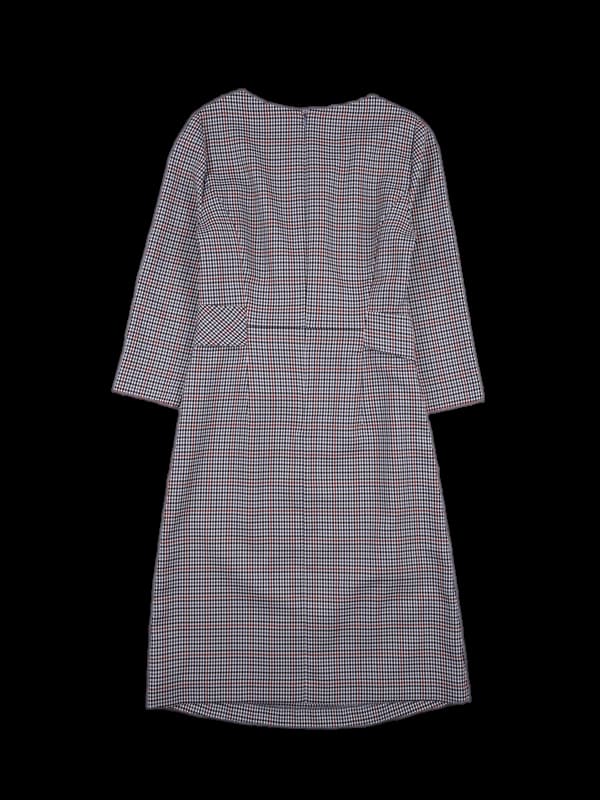  체크 패턴 원피스