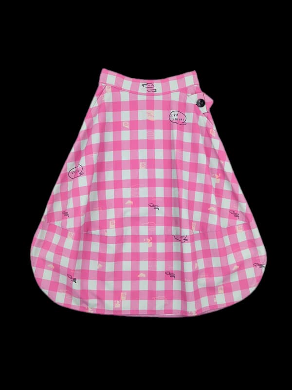 나일론 캐주얼 체크 스커트 