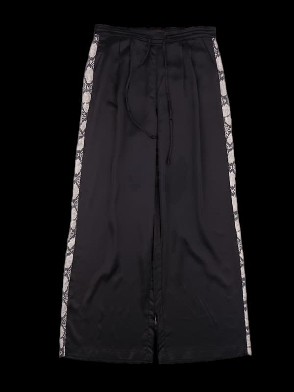 레이온 사이드 패턴 팬츠 