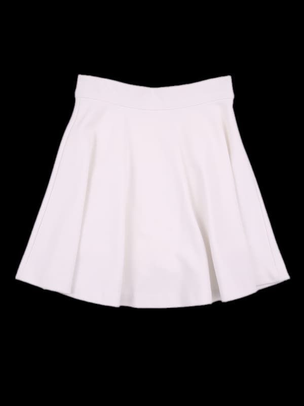 로고 플레어 스커트