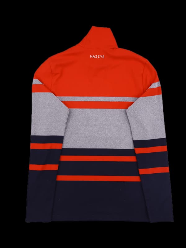 하이넥 배색 긴팔 티셔츠