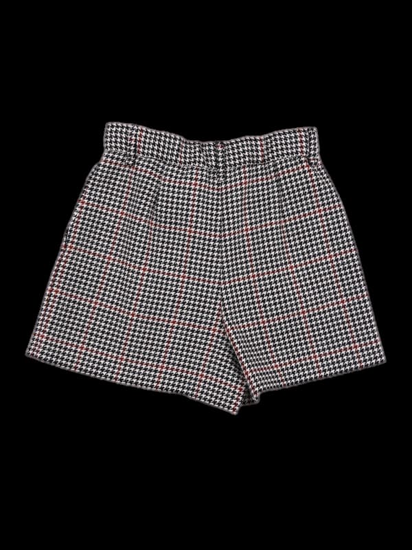 울 체크 반바지 