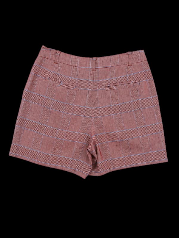 린넨 체크 반바지 