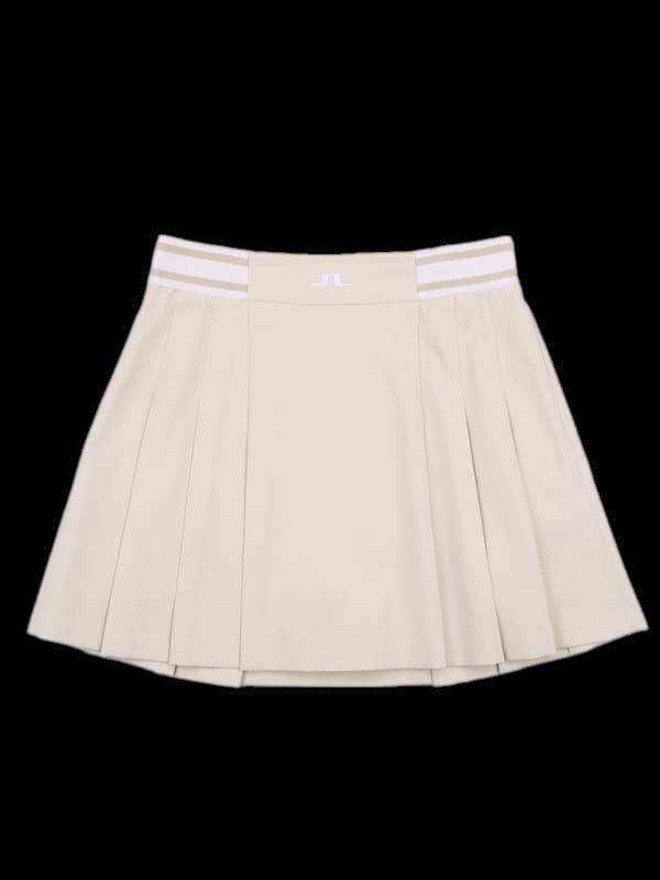 로고 밴딩 주름 스커트