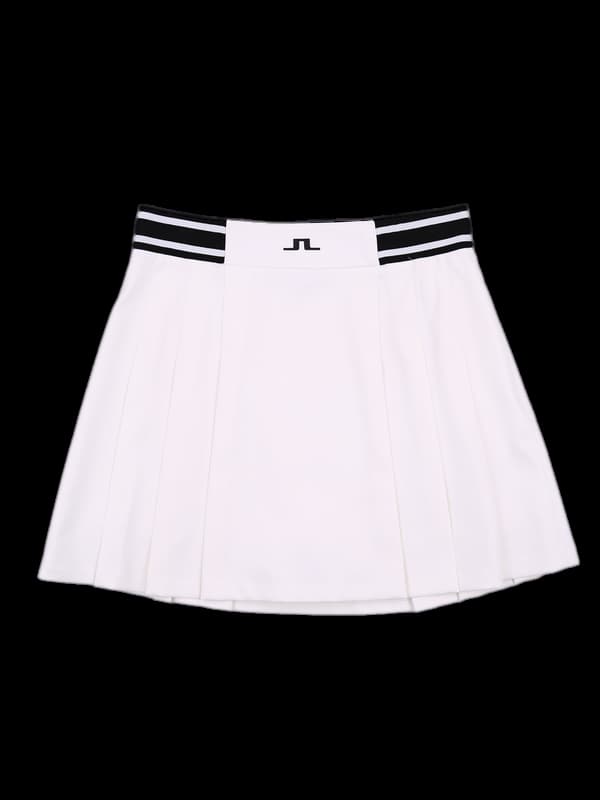 로고 밴딩 주름 스커트