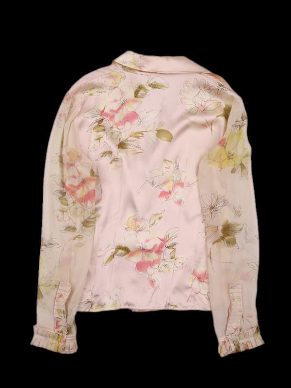 플라워 패턴 블라우스