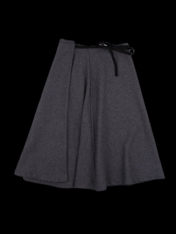 플레어 랩 스커트