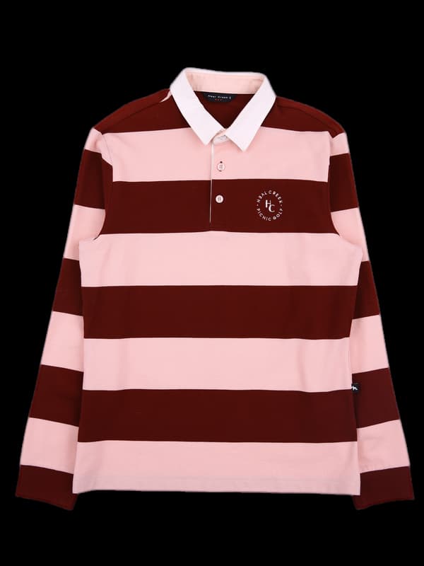 [남성] 스트라이프 긴팔카라티