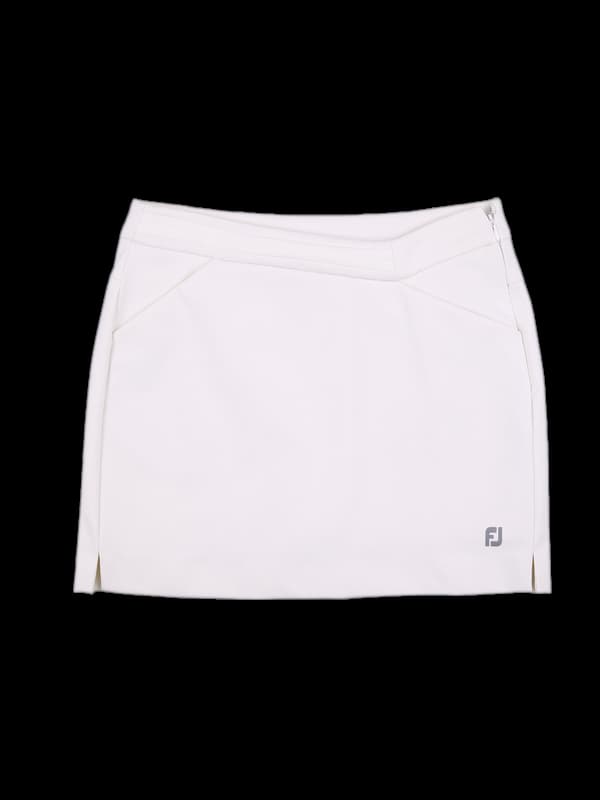 로고 트임 미니 스커트 