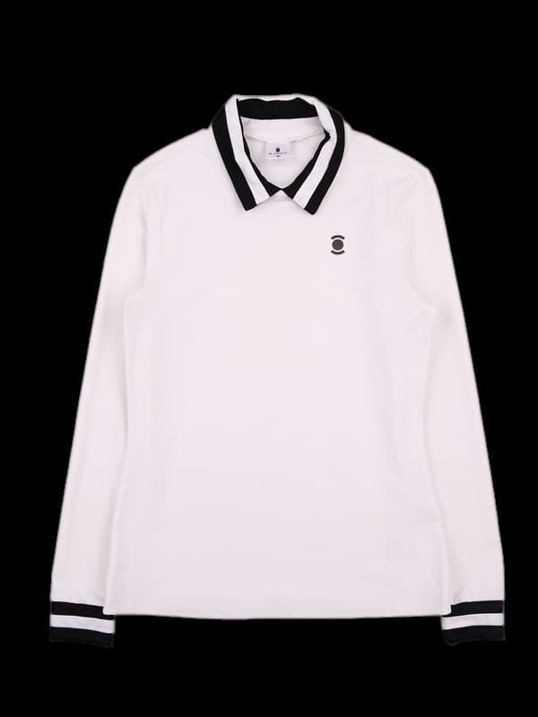 나일론 배색 카라 긴팔