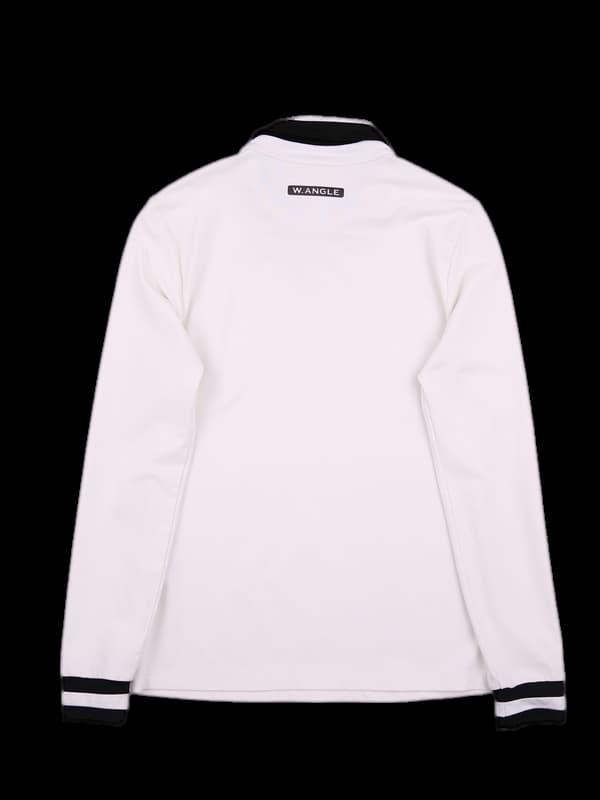 나일론 배색 카라 긴팔