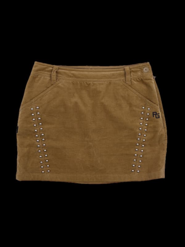 스웨이드 스터드 스커트