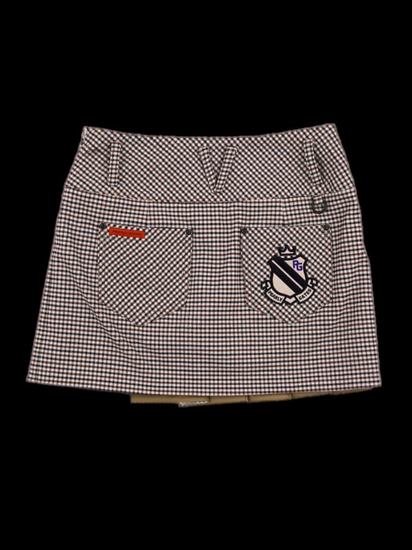 체크 플리츠 스커트