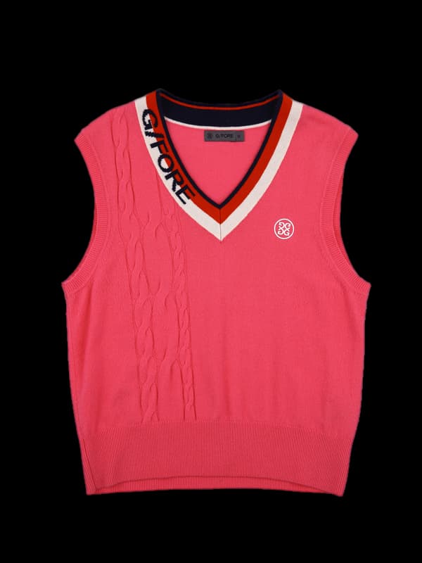 브이넥 니트 베스트