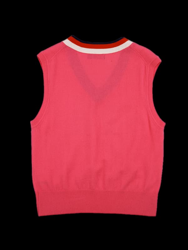 브이넥 니트 베스트