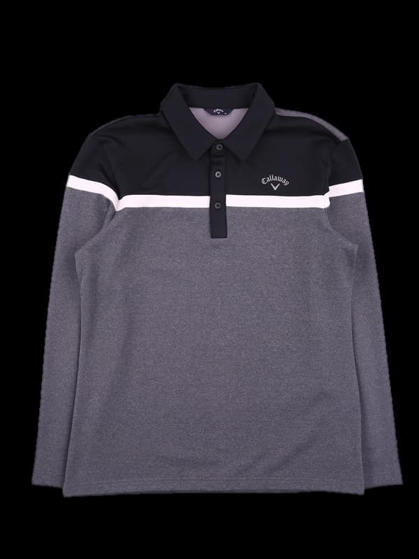 [남성] 배색 기모 카라 긴팔