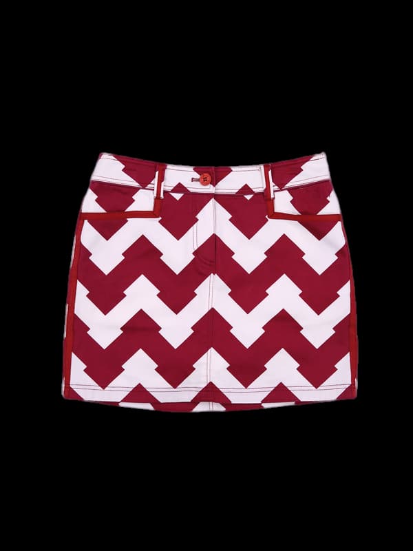 로고 패턴 미니스커트