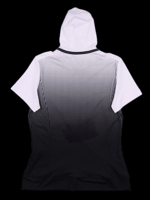 후드 반팔 집업 